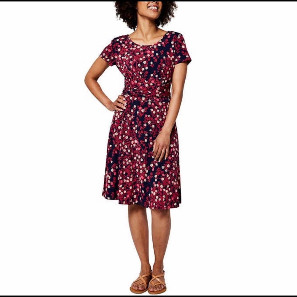 Leota Short Sleeve Dress - Bridle Rose print